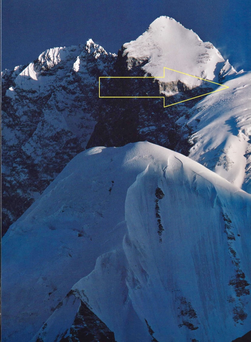 Where the tent was found and in it the frozen body of Nicolas Jaeger.