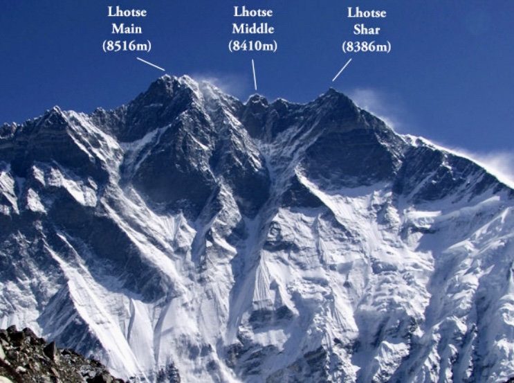 Lhotse Main, Lhotse Middle and Lhotse Shar.