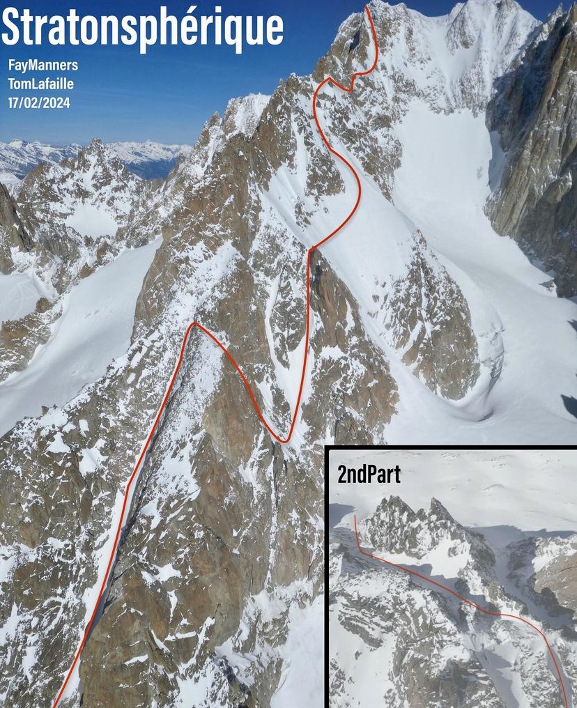 "Stratonsferique" on the Aiguille d'Argentiere.