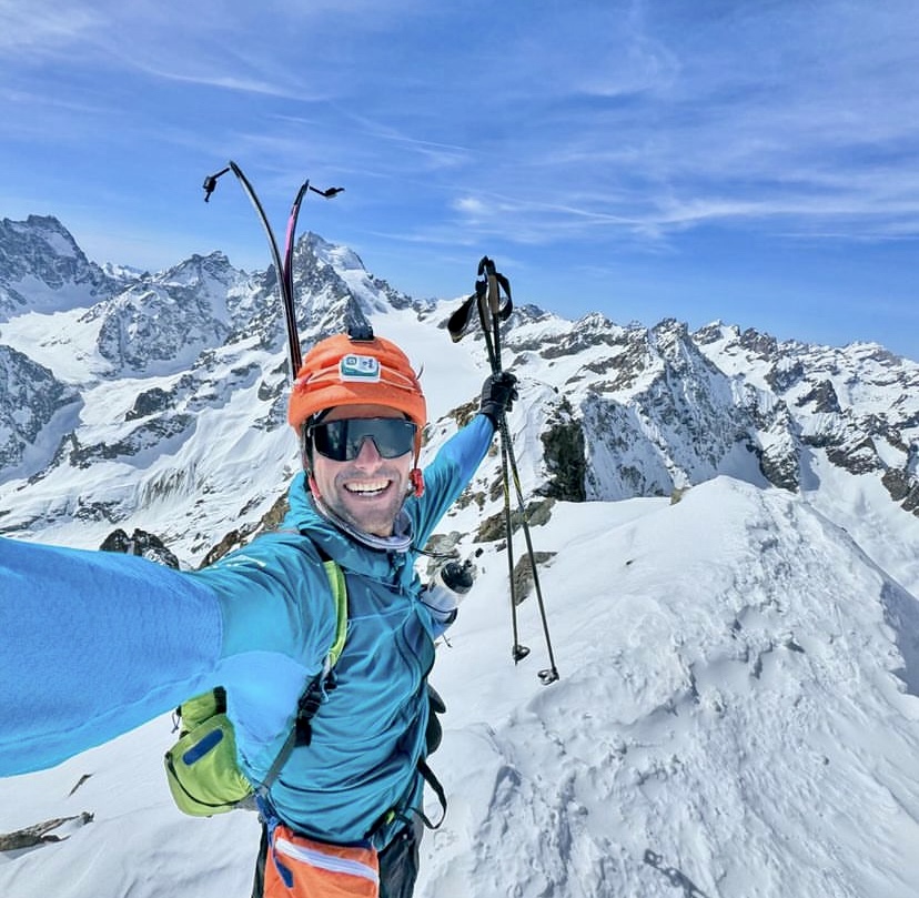 Benjamin Vedrines on one of the 16 peaks.
