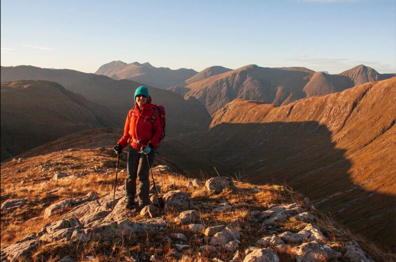 Lorraine McCall on the Black Mount.