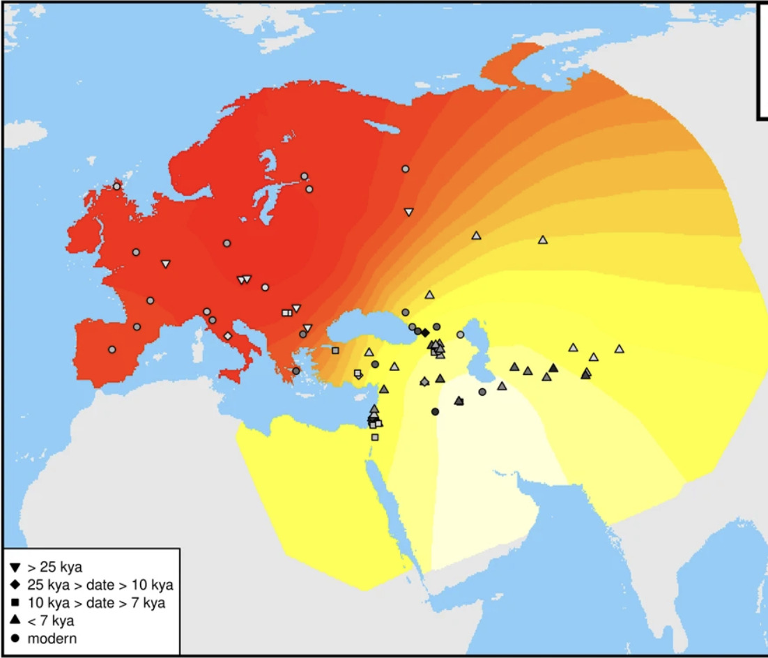 Graph showing likely hub locations.