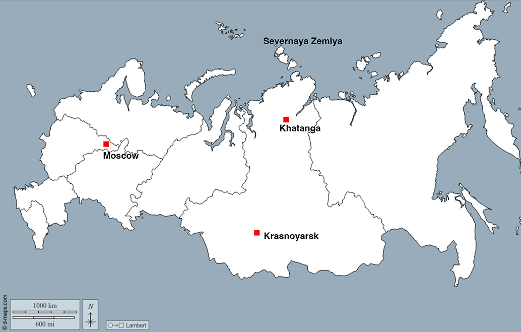 map of Russia