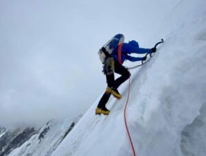 One of the US duo ascending Tengkangpoche this month.