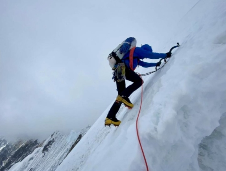One of the US duo ascending Tengkangpoche this month.