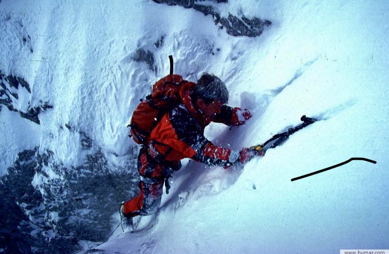 Tomaz Humar ascending in 1999.