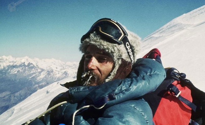 Vinko Bercic on the northeast ridge of Dhaulagiri I.