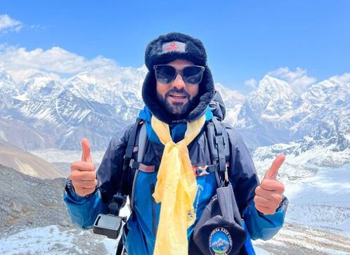 Binod Babu Bastakoti at a trekking in Nepal