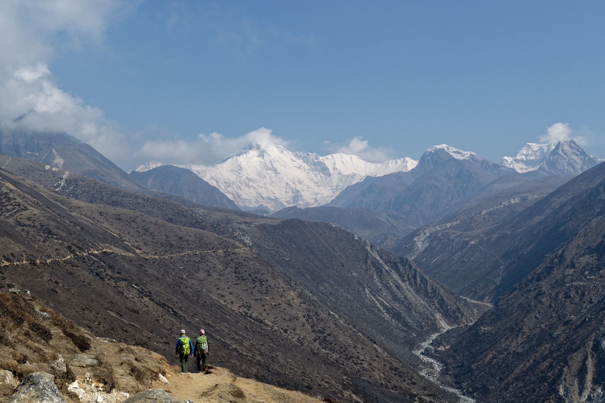 Hiking toward Cho Oyu.