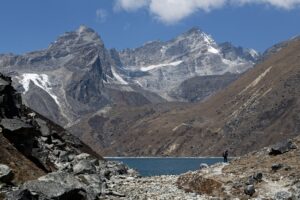 Dudh Pokhari lake near Gokyo.
