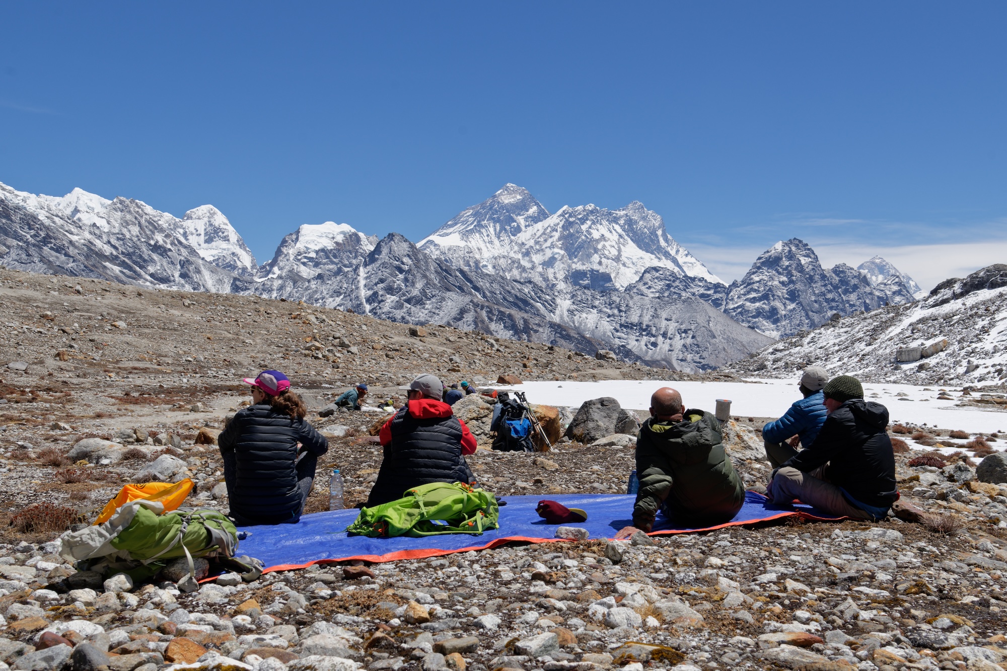 Lunch with a view just below Renjo La. 
