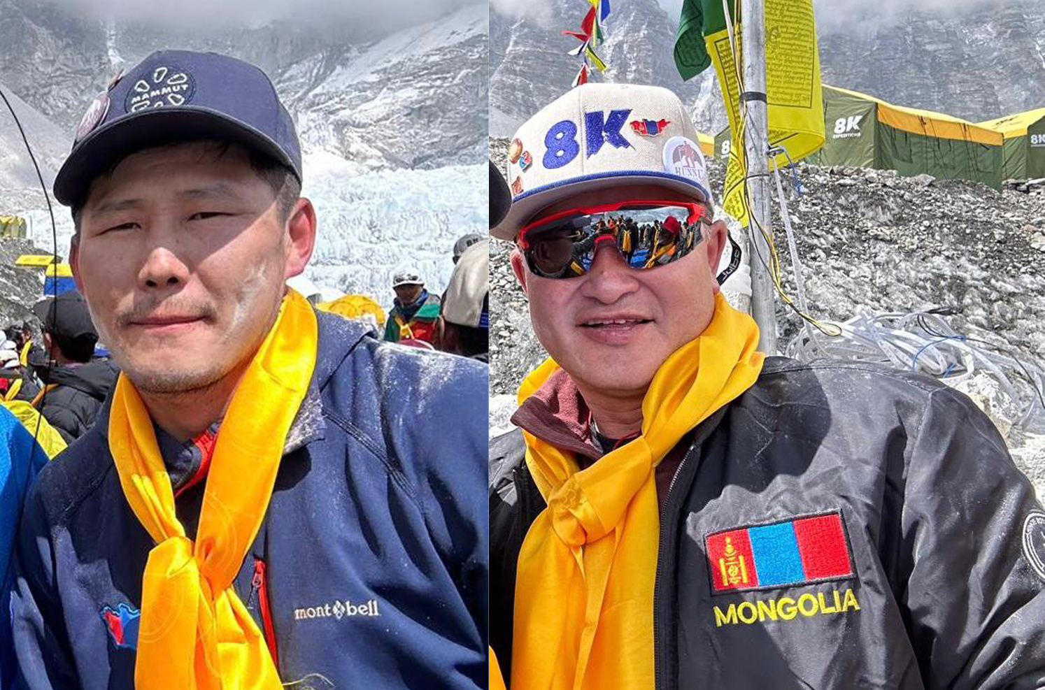 The two Mongolian climbers missing on Everest.