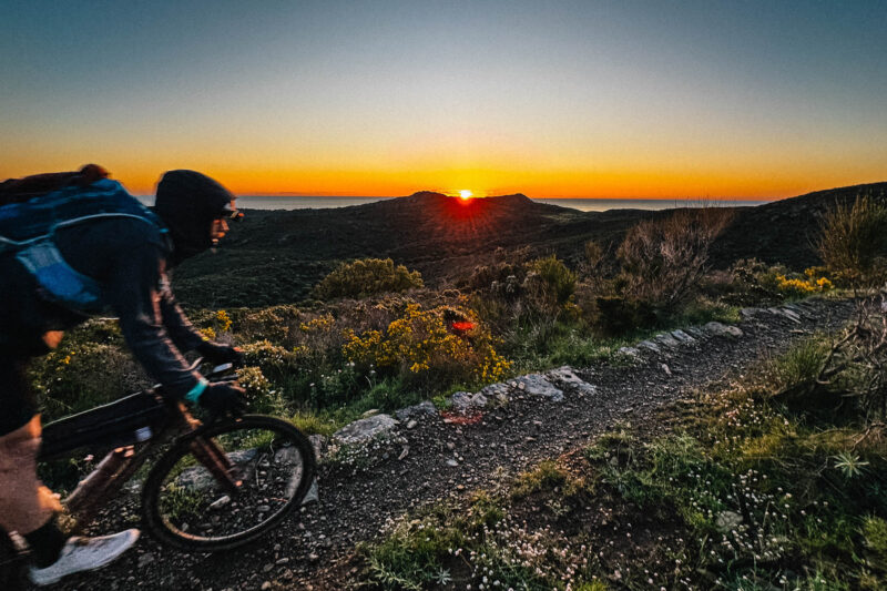Stephen Fitzgerald on his bike.