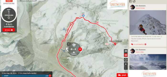 Makalu Expedition Unlimited website with tracker and news