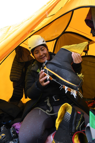 Phunjo Jhangmu Lama in a previous expedition