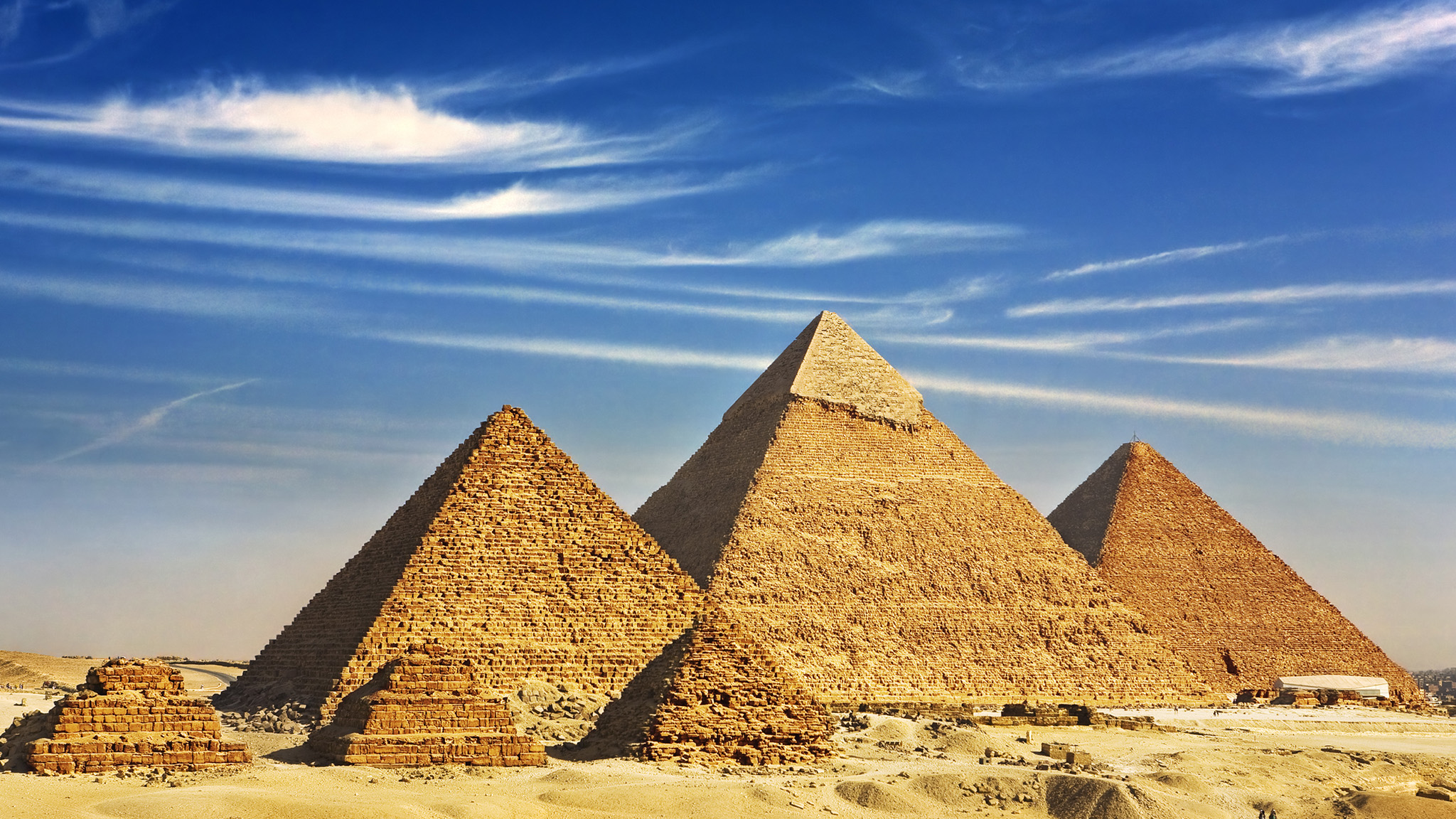the pyramids at Giza