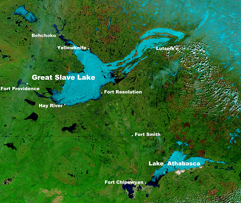 map of northern Canada