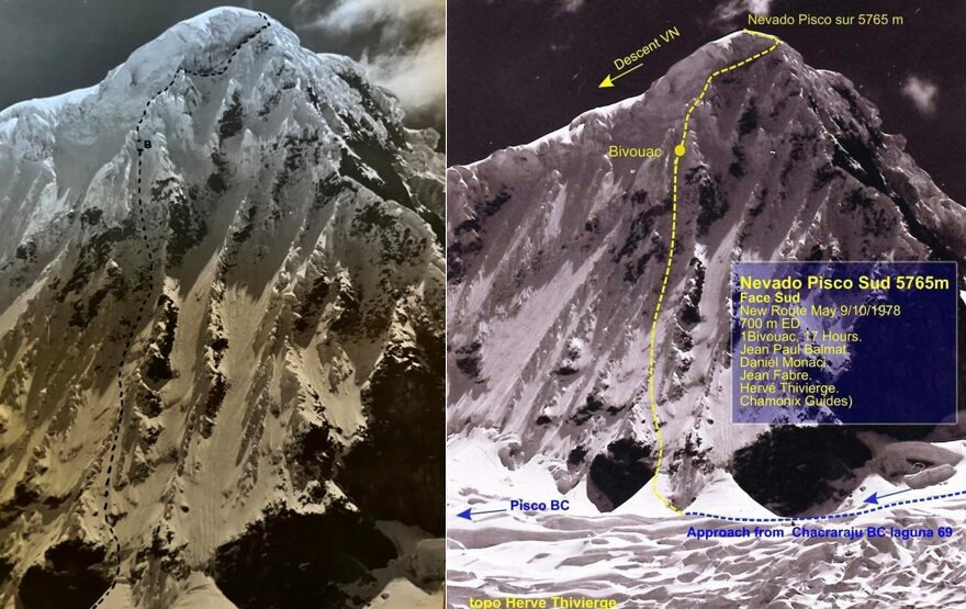 two topos on photos of the south face of Pisco