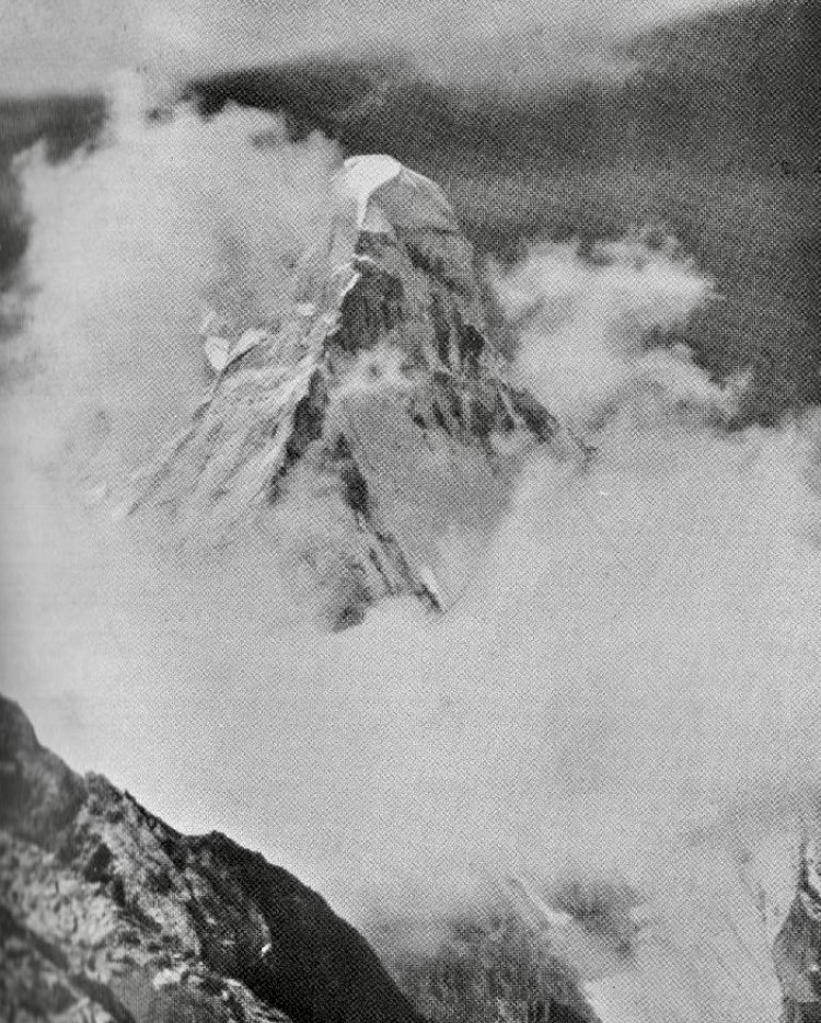 Shivling photographed during the 1938 expedition.
