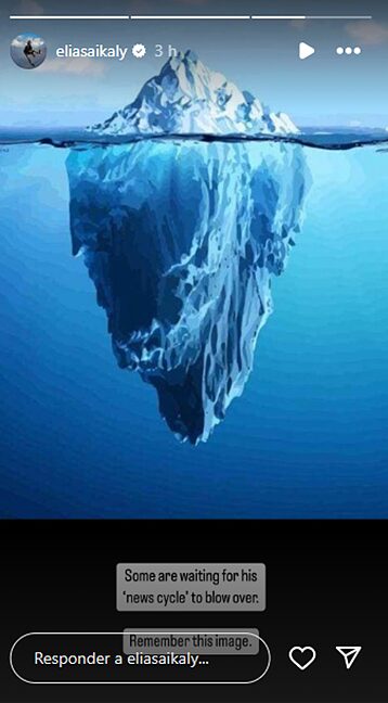 Saikaly's post shows a mountain-shaped iceberg with a much bigger mountain-iceberg under the surface