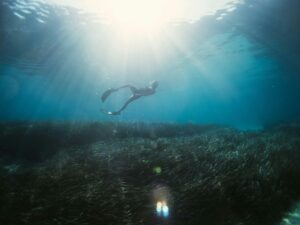 Diving.