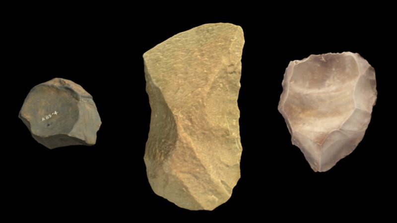 primitive stone tools
