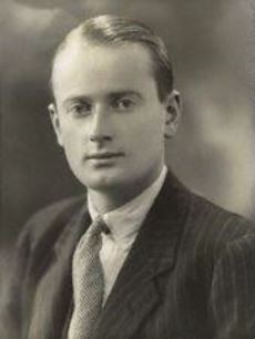 a young man in a black and white photo