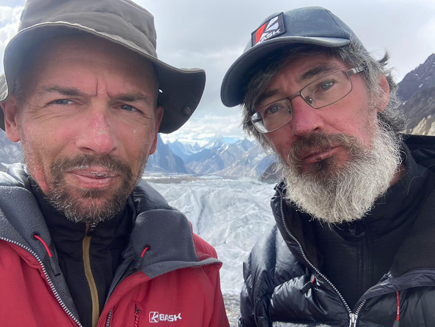 portrait of two Russian climbers, now dead