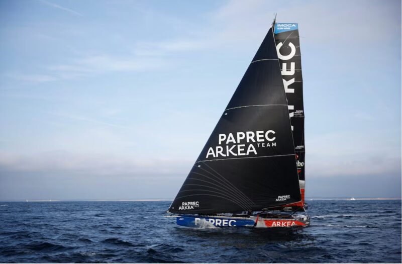 A ship in the Vendee Globe race.