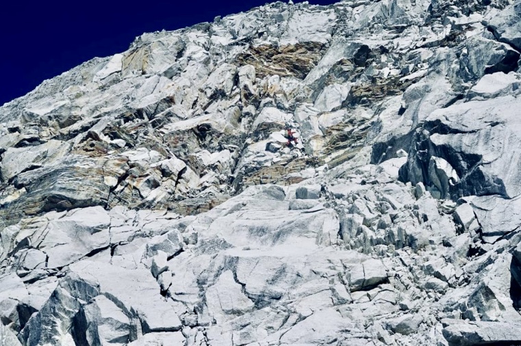 Jost Kobusch ascending in winter. 