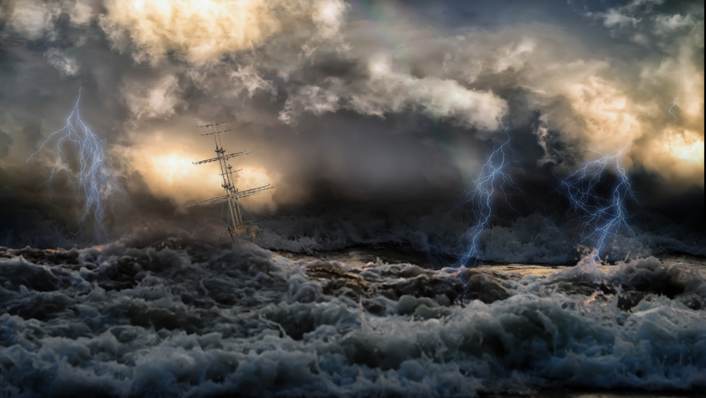A ship in a storm