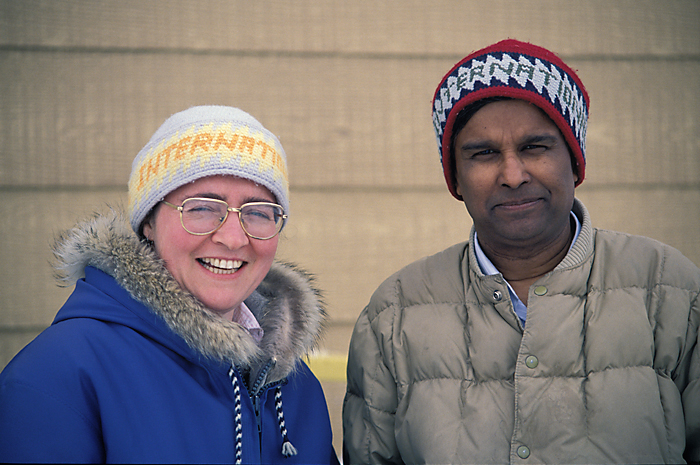 Bezal Jesudason, right, and his wife Terry.