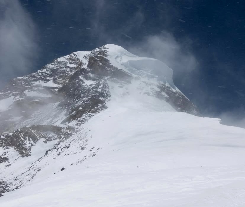 The upper section of K2 seen from Camp 4.