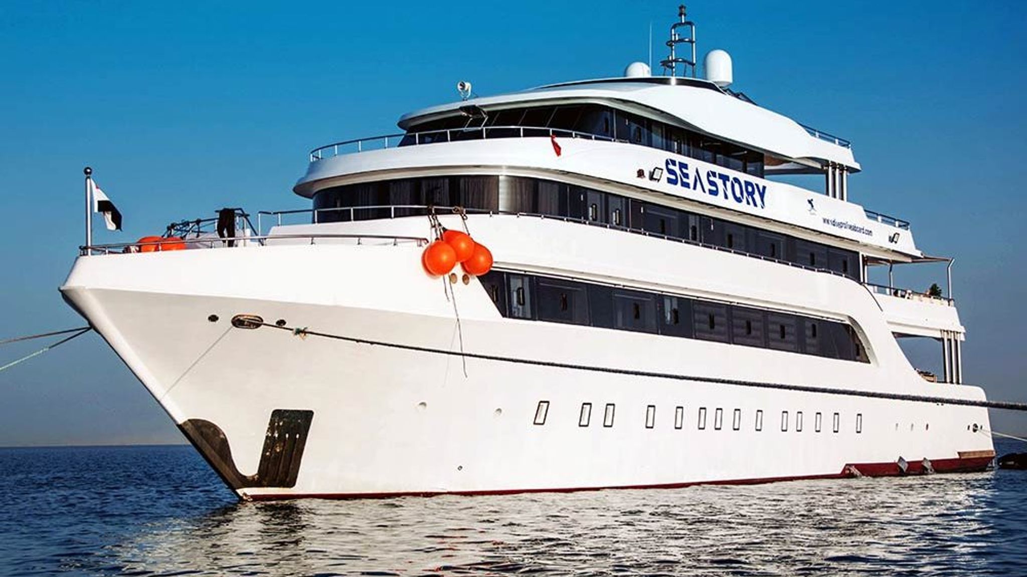 A yacht at sea