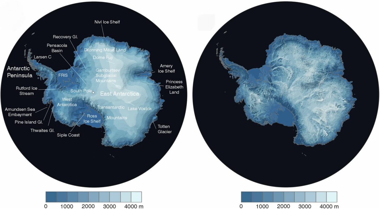 Two maps of Antarctica