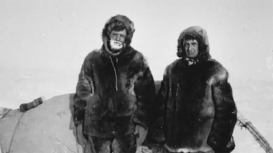 two explorers in furs