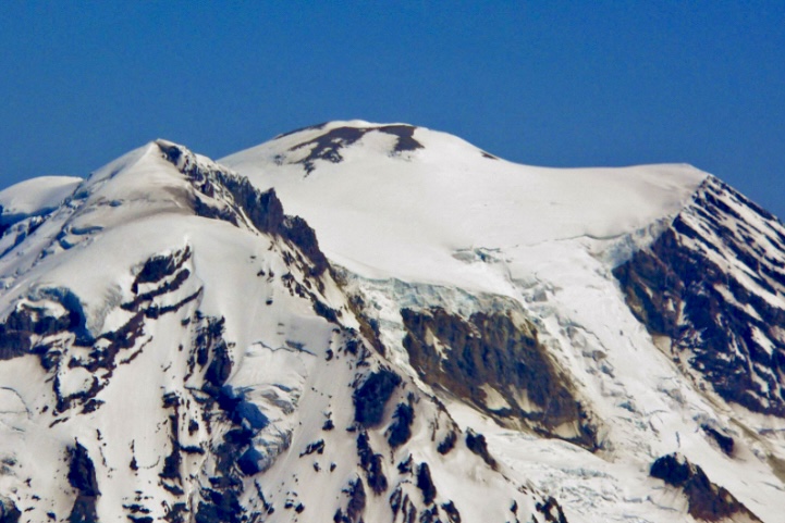 Mount Rainier's summit area.