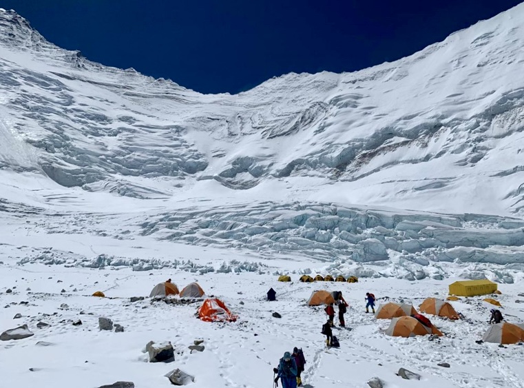 Camp 2 of the normal southern route of Everest.