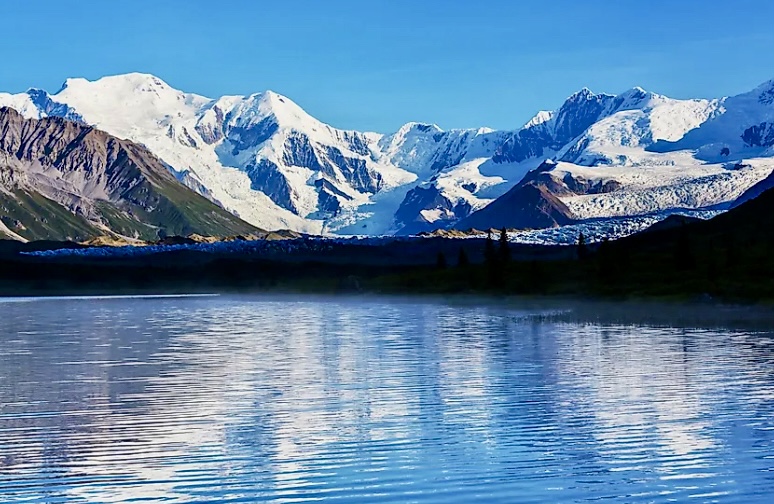 The Wrangell Mountains in Alaska. 