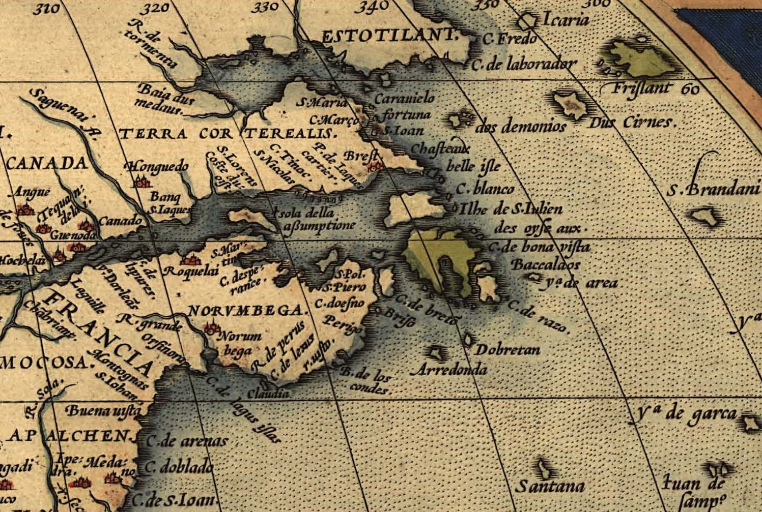 old map of America