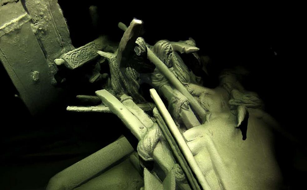 3D model showing the wreck of an Ottoman vessel