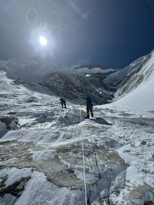 Climbing on a dry Annapurna.