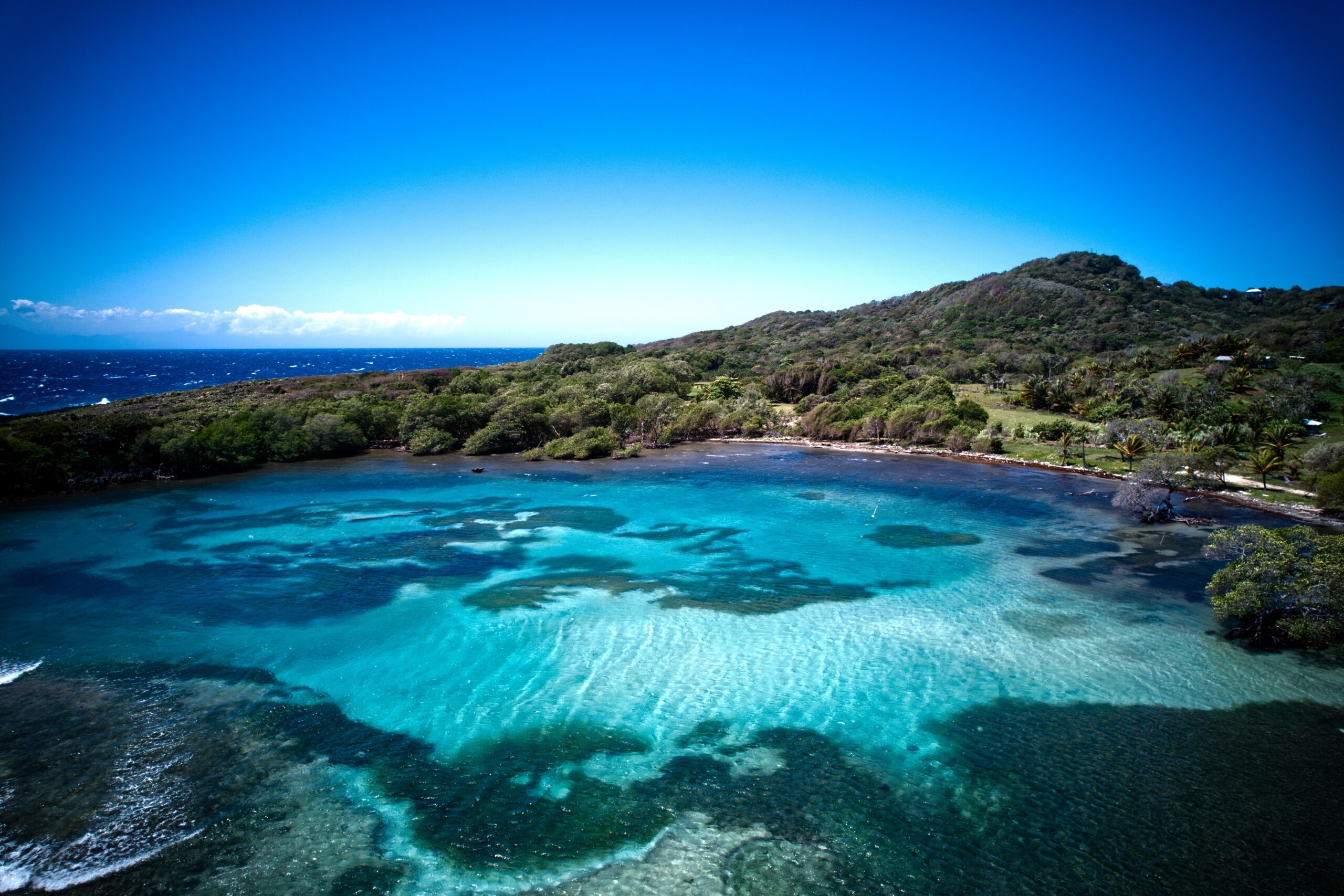 A beach on Roatan island