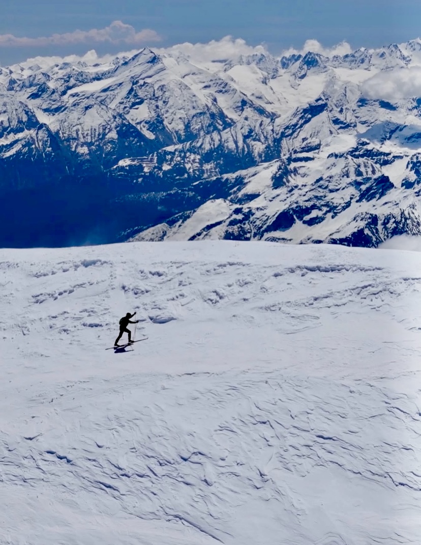 Benjamin Vedrines on Mont Blanc.