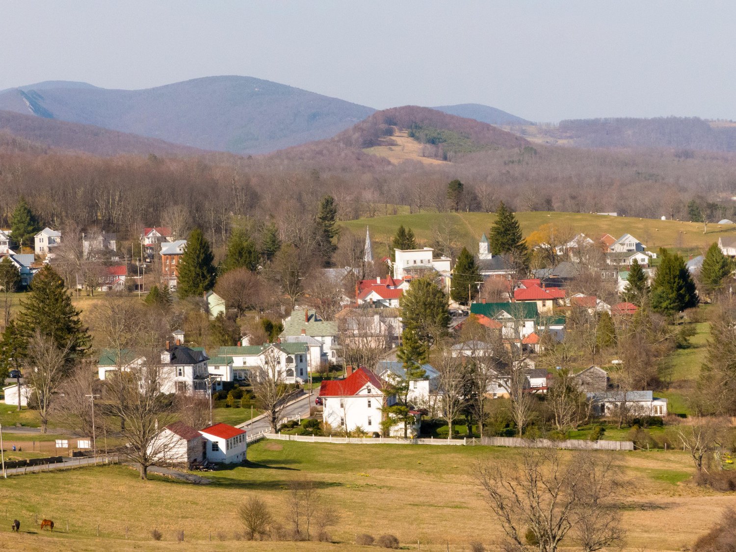 A very small town in the mountains.