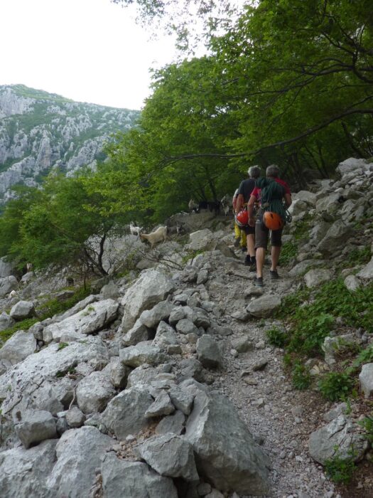 Paklenica, reaching the walls