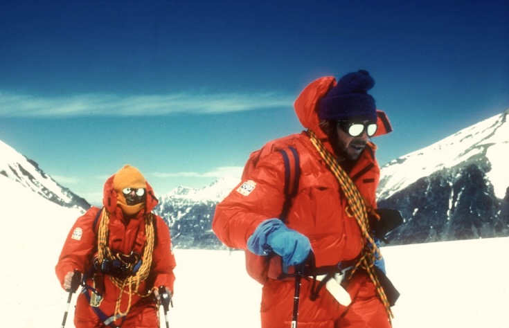 Peter Boardman and Joe Tasker on the Rongbuk Glacier in 1982. 
