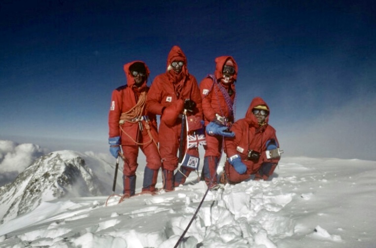 The sunmit photo on Kongur Tagh, first ascent, 1981.