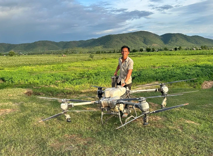 Tran Van Nghia and his drone.