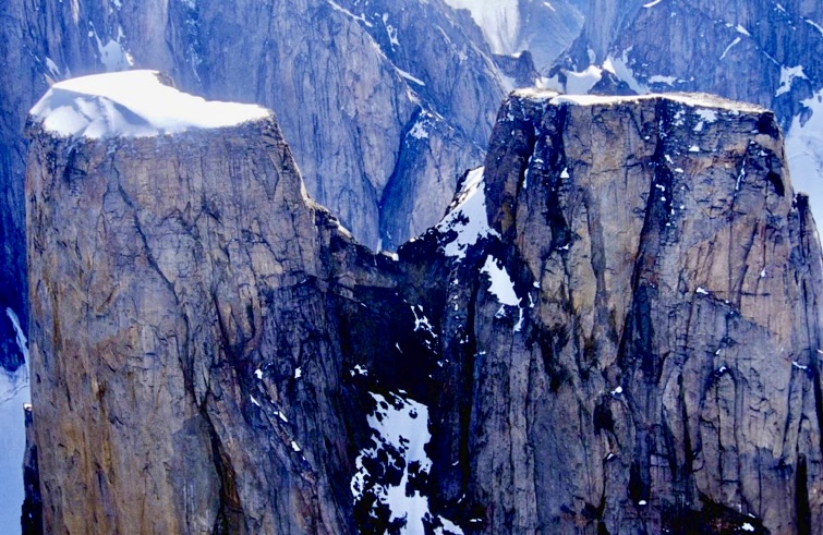 Mount Asgard and its twin summits.